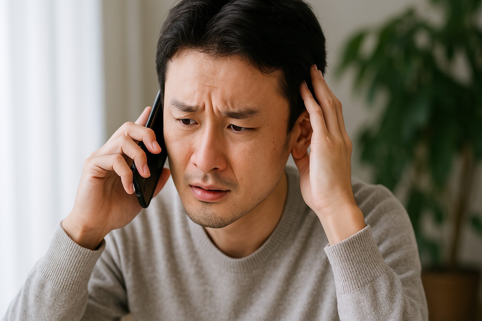 退職で悩む男性
